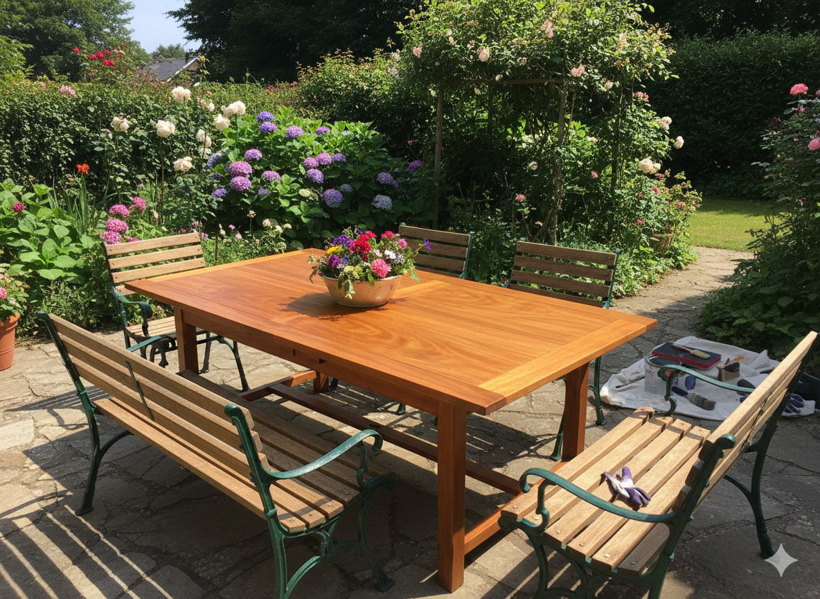 Wood table refinishing